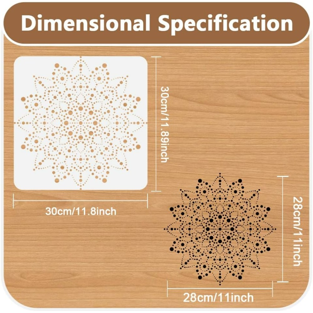 Dot Mandala Stencil Template 1 - Woodworking Room review and price