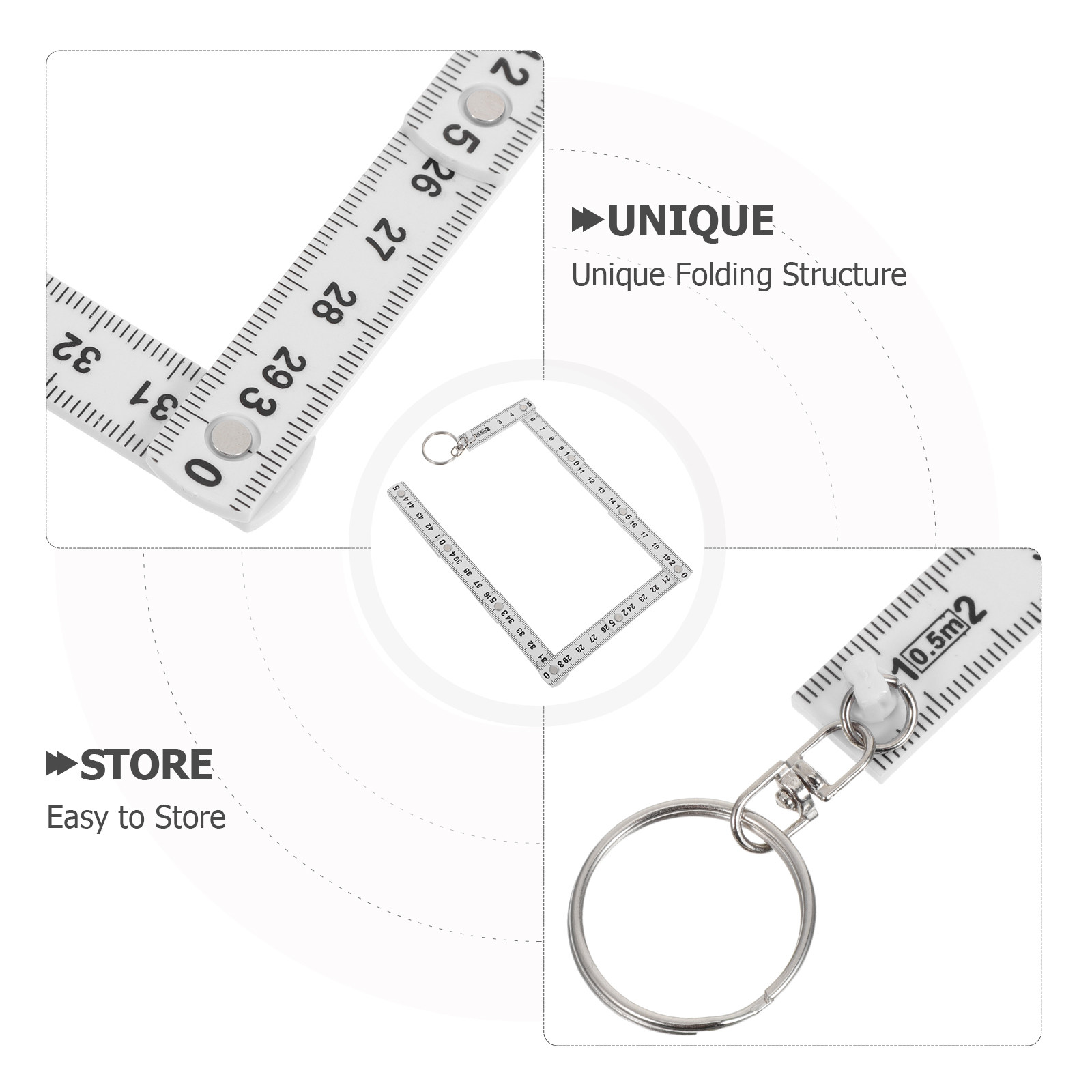 2Pcs Folding Ruler Metric 0.5m - Woodworking Carpenter review and price
