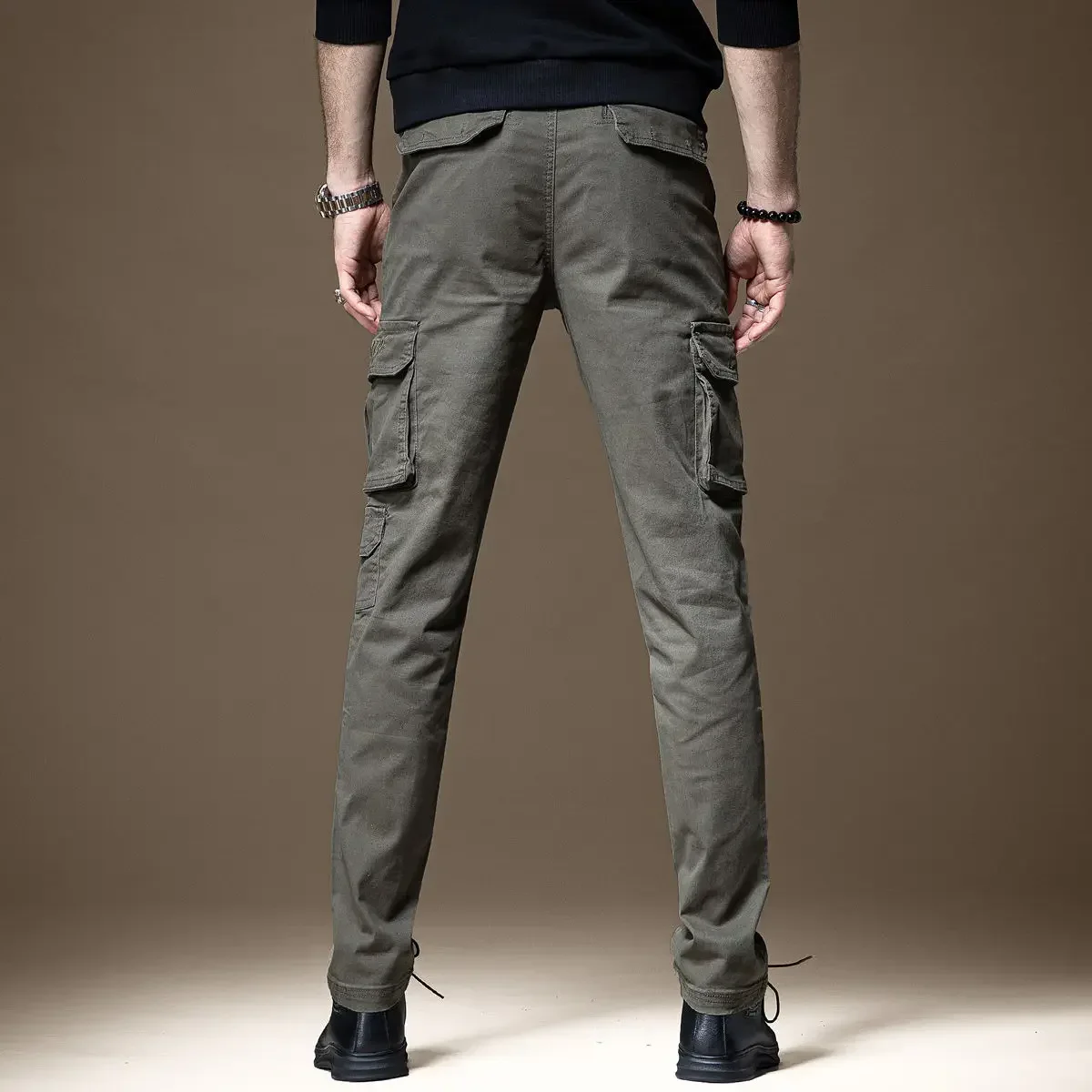 Trousers Man Black Slim Cargo  - Woodworking Brand review and price
