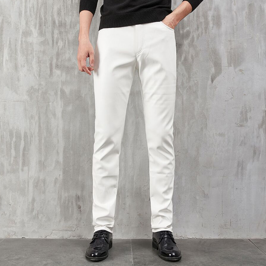 Men's Leather Pants Skinny Fit - Woodworking Brand review and price