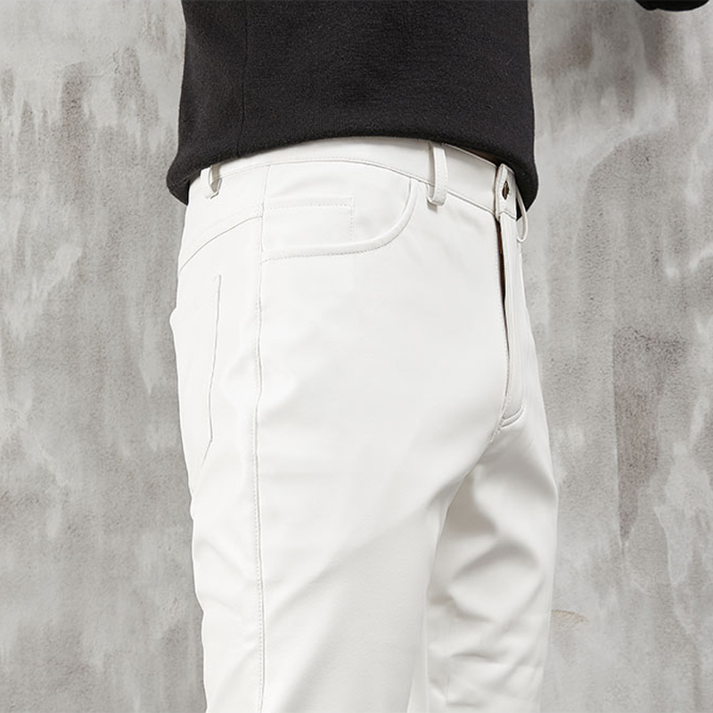 Men's Leather Pants Skinny Fit - Woodworking Brand review and price