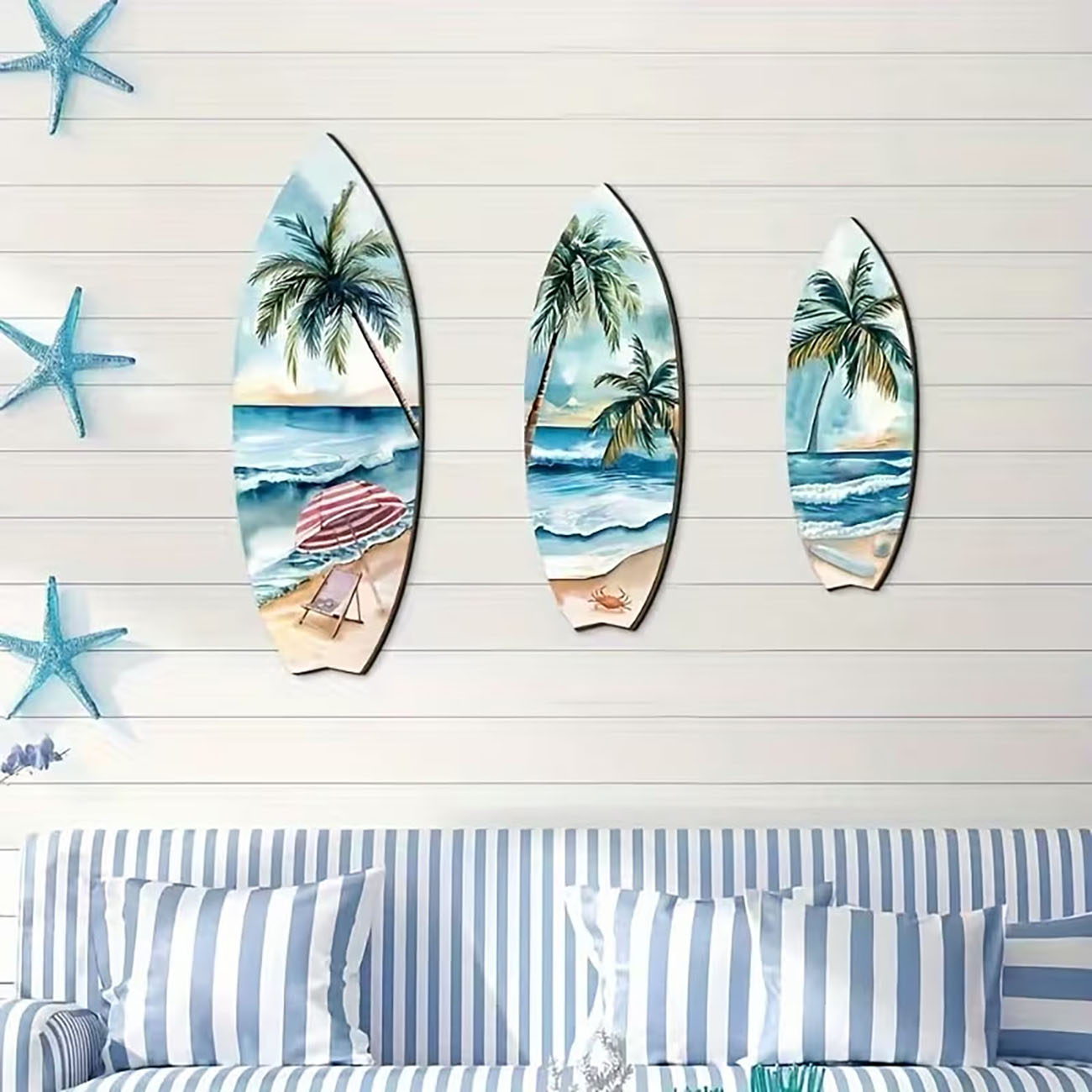 3pcs Ocean View Surfboard Wood - Woodworking Room review and price