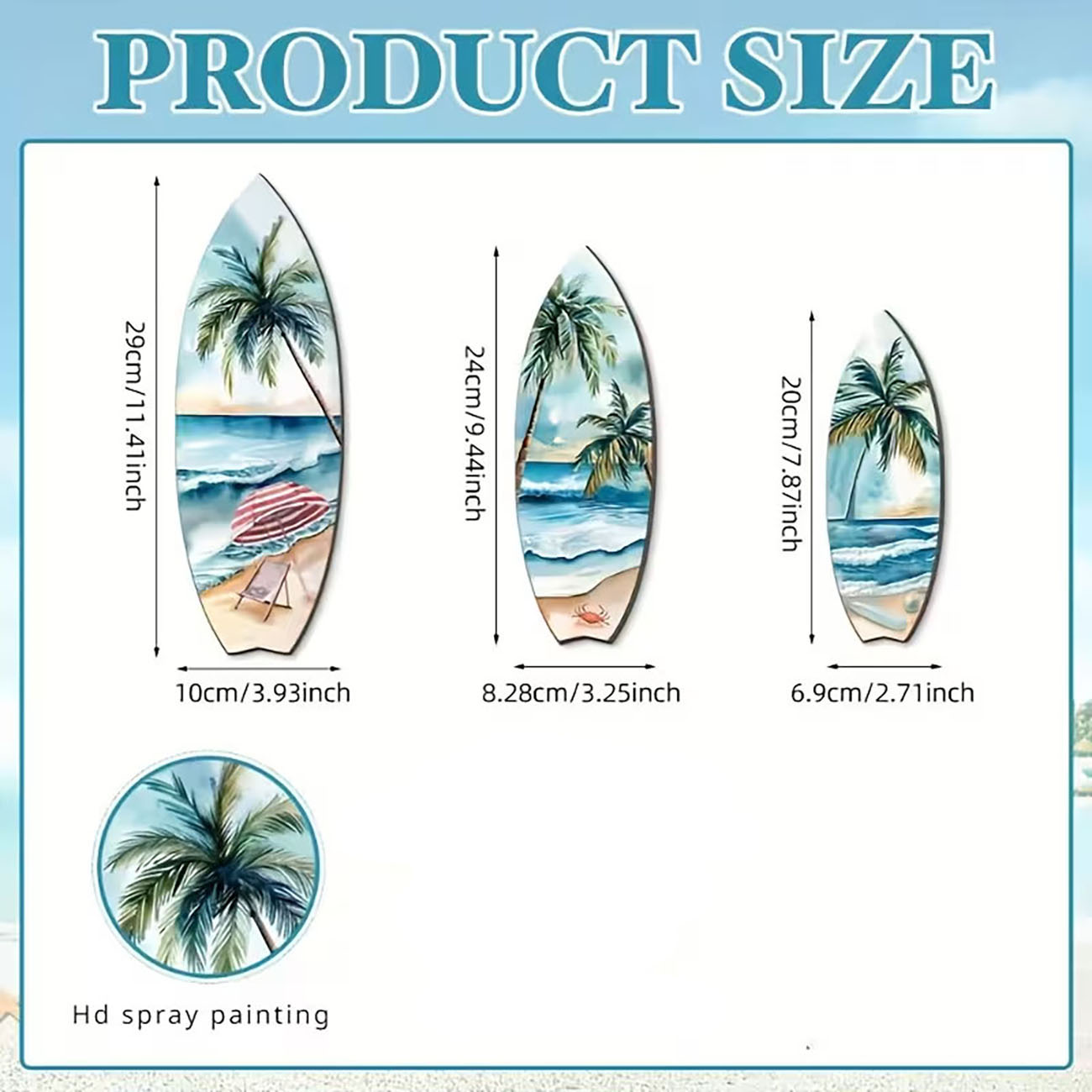3pcs Ocean View Surfboard Wood - Woodworking Room review and price