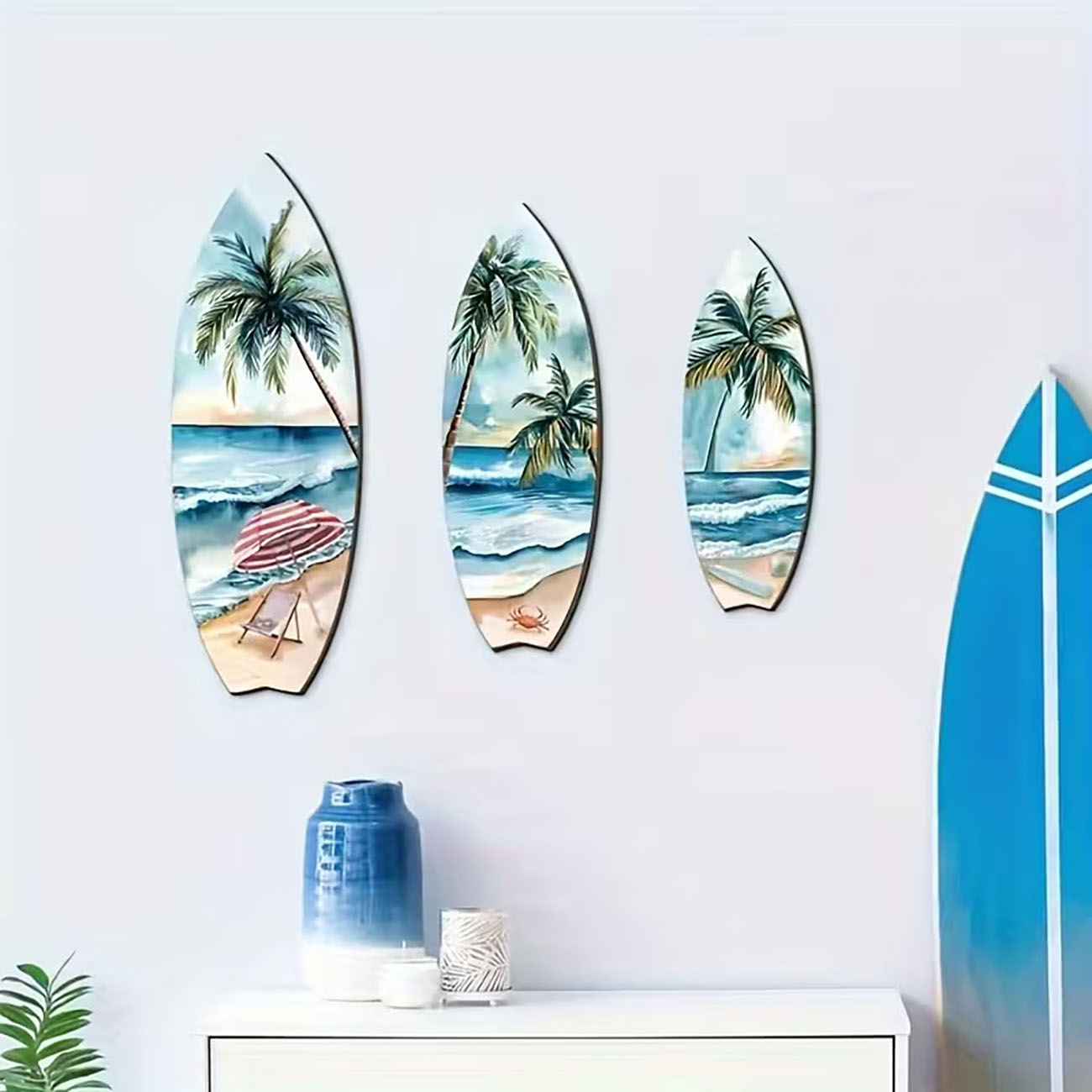3pcs Ocean View Surfboard Wood - Woodworking Room review and price