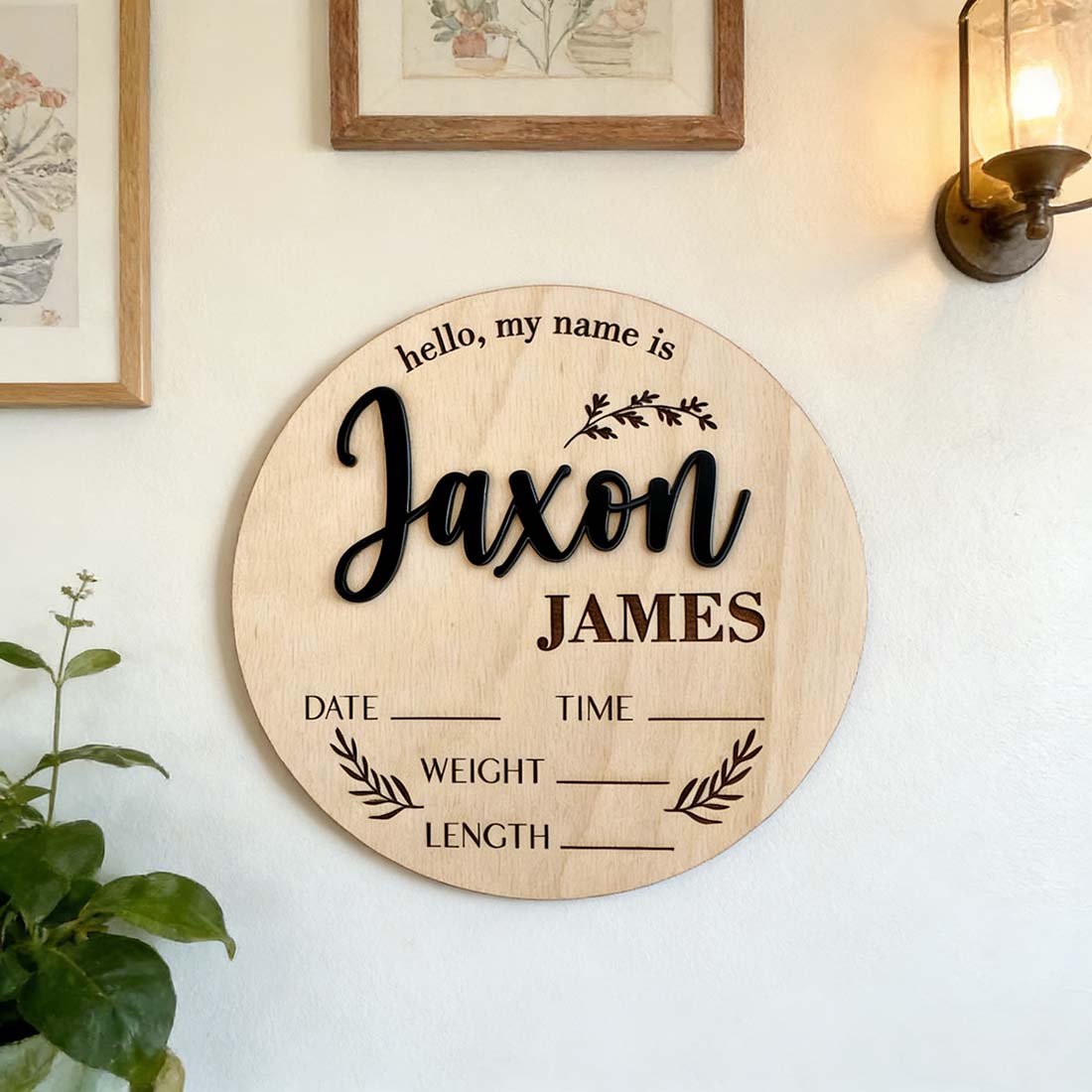 1Pc Custom Baby Announcement S - Woodworking Room review and price