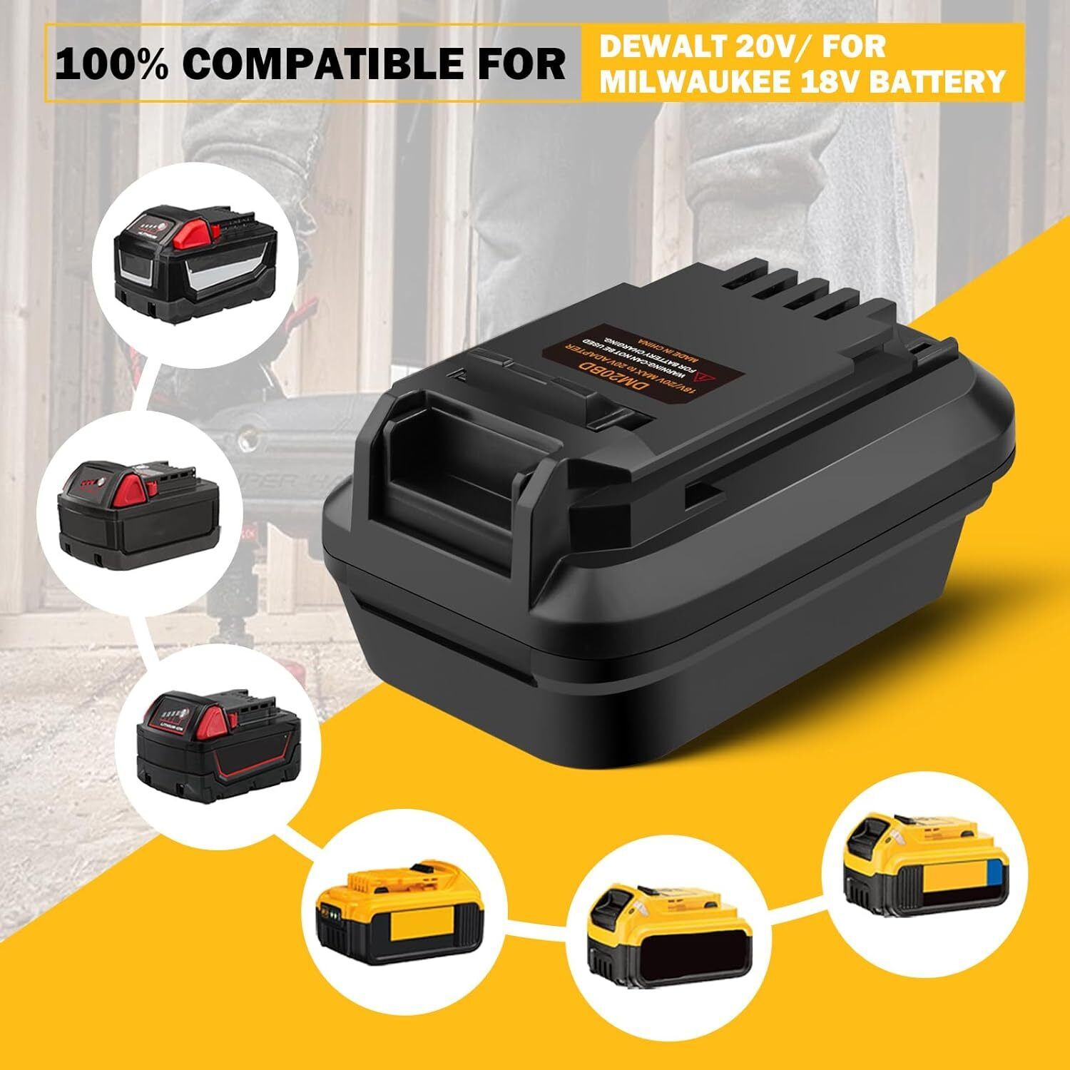 DM20BD Battery Adapter for DeW - Black+Decker Tool Cordless review and price