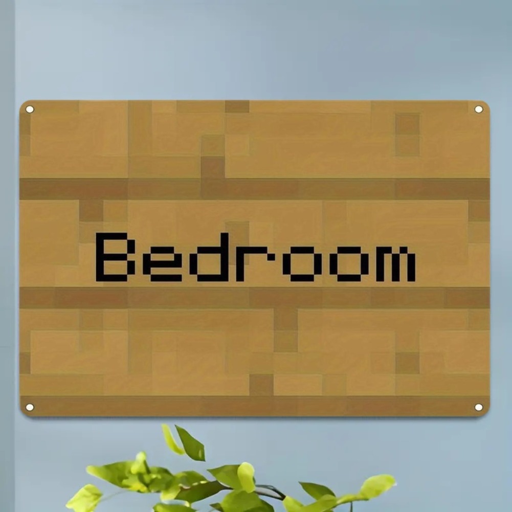 Vintage Pixel Art Bedroom Sign - Woodworking Room review and price