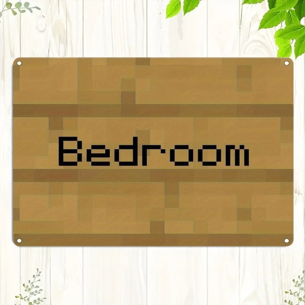 Vintage Pixel Art Bedroom Sign - Woodworking Room review and price