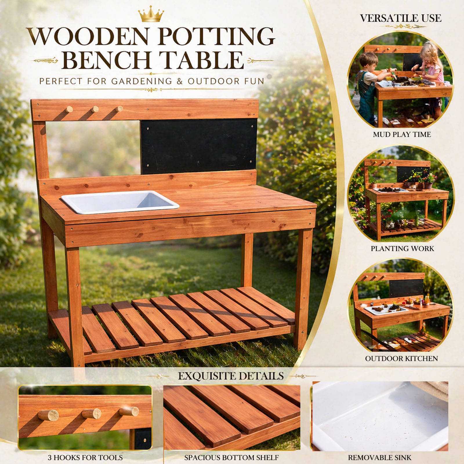 Wooden Potting Benches For Chi - Woodworking Workbench review and price
