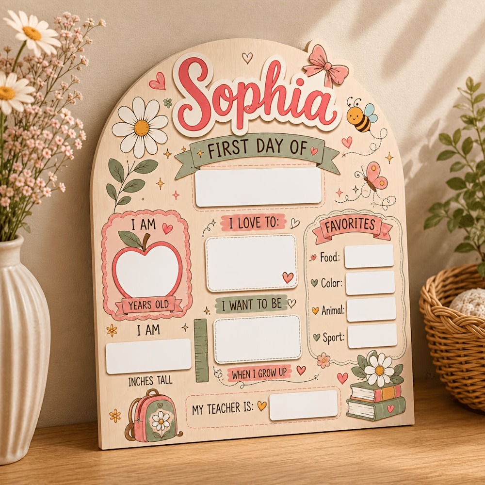 Custom Name First Day of Schoo - Woodworking Boards review and price