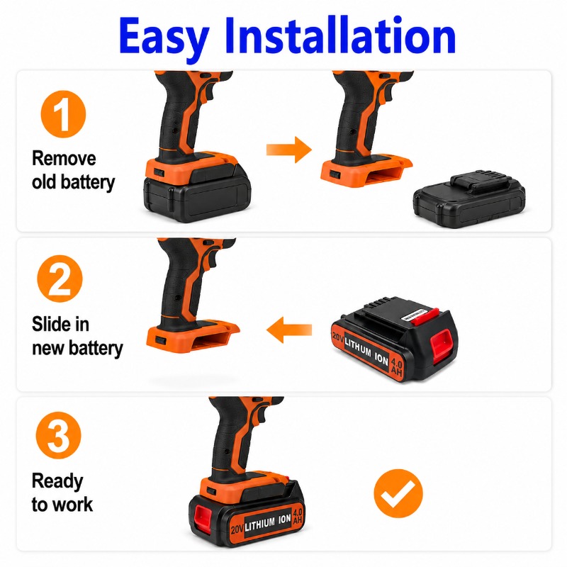 20V 6.0Ah Battery For Black&De - Black+Decker Tool Cordless review and price