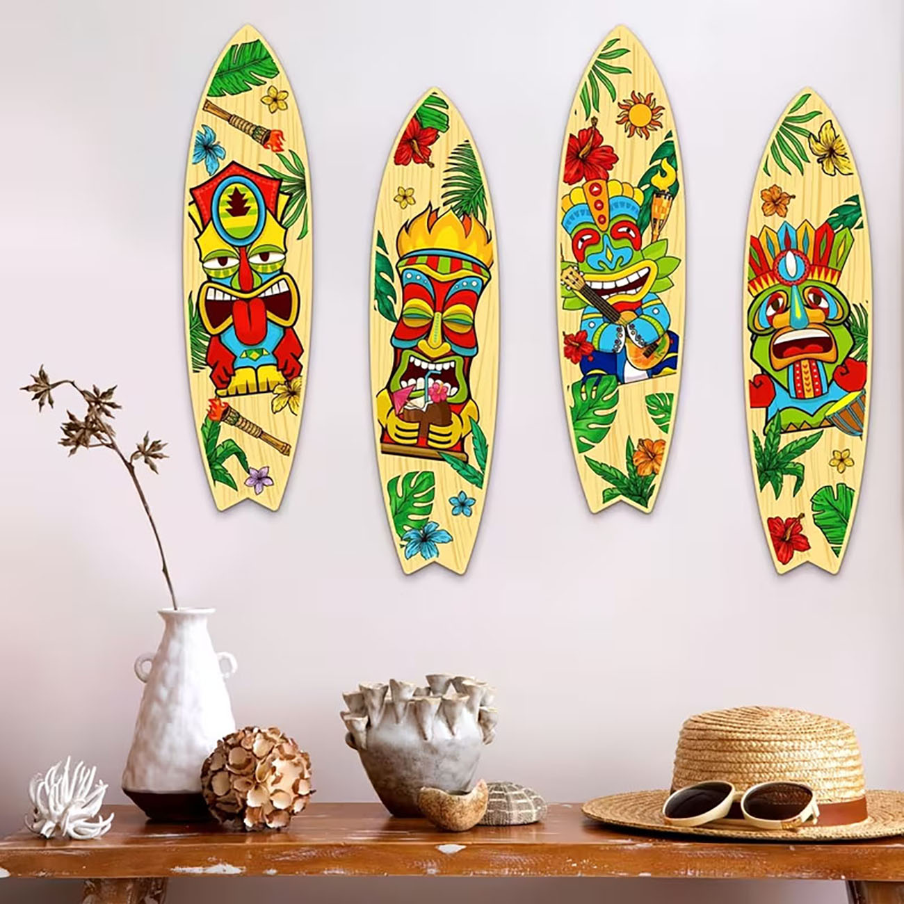 4Pcs Tiki Mask Surfboard Woode - Xfasten Woodworking Tape review and price